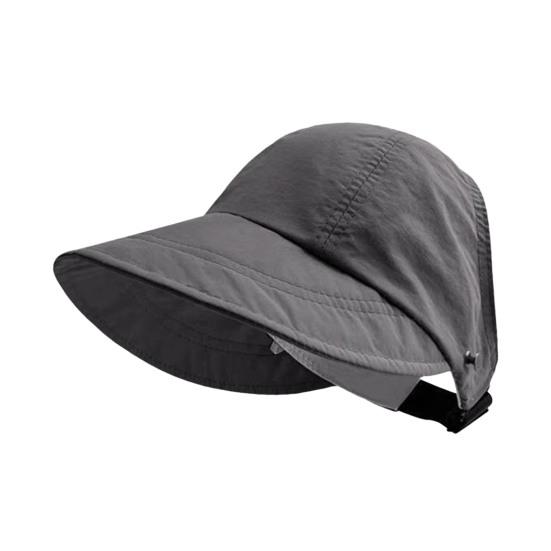 

Sun Hat Adjustable Back Buckle Extended Brim Hollow Top Design Ponytail Hat Summer Outdoor Activities Sun Protection Hat 1pc