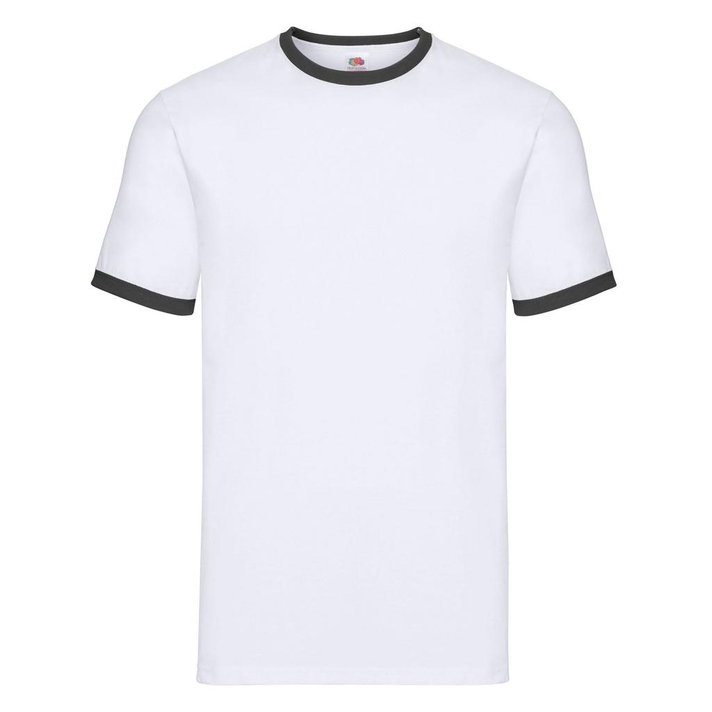 FRUIT OF THE LOOM Mens Contrast Ringer T-Shirt