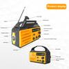 Power Bank portabil cu radio de urgență de 8000 mAh, cu încărcare solară, cu manivelă, cu baterie, alarmă SOS