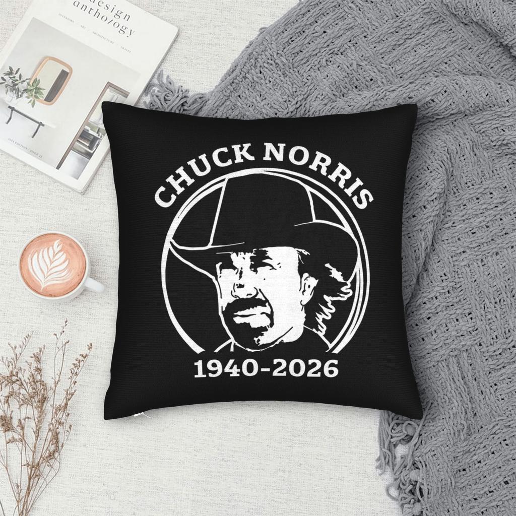 Legends Rip Chuck Norris Square Pillow Cases Cushion Covers Vintage Zippered Decorative Pillowcase For Bed 40*40Cm