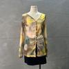Chic Retro Tie-Dye V-Neck Mesh Sun Protection Cardigan with Stylish Long Sleeves