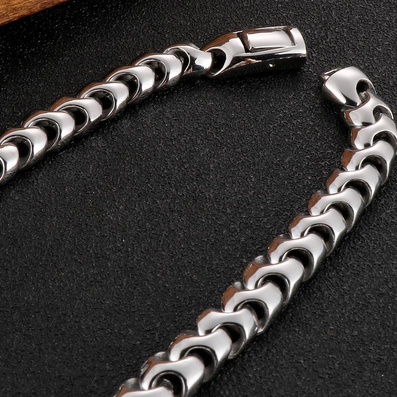 9MM Wide Curb Chain Man Necklace Polished Stainless Steel 50/60/70CM Long Men's Keel Chains Necklaces Choker Wholesale Items