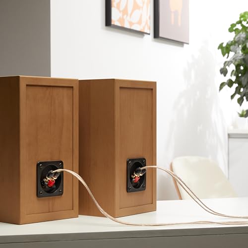 Amazon Basics Banana Plug Speaker Connectors, 6 Pairs (12 Pieces), 1.37cm x 1.37cm x 4.11cm, Black