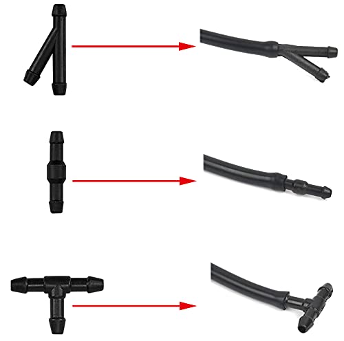 CTRICALVER Windshield Washer Hose Connector Kit, 3m Car Windshield Wiper