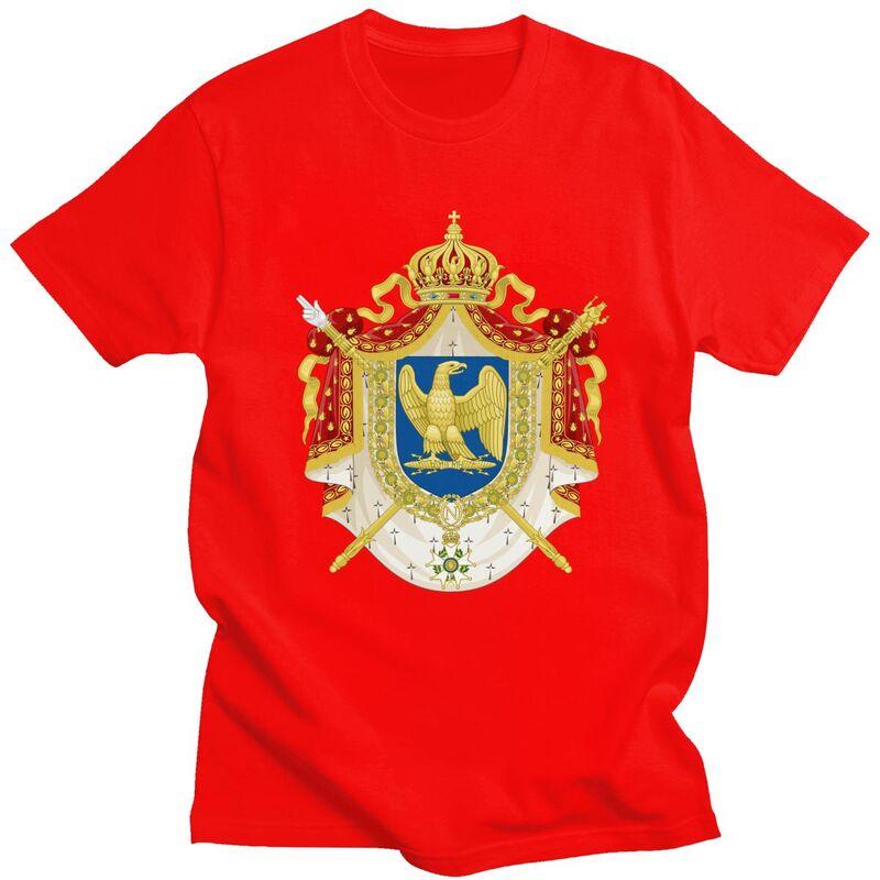 Custom Fashion Coat Of Arms Of French Empire T Shirt Men Tshirt Streetwear Tee Tops Pure Cotton Slim Fit Tshirt Gift