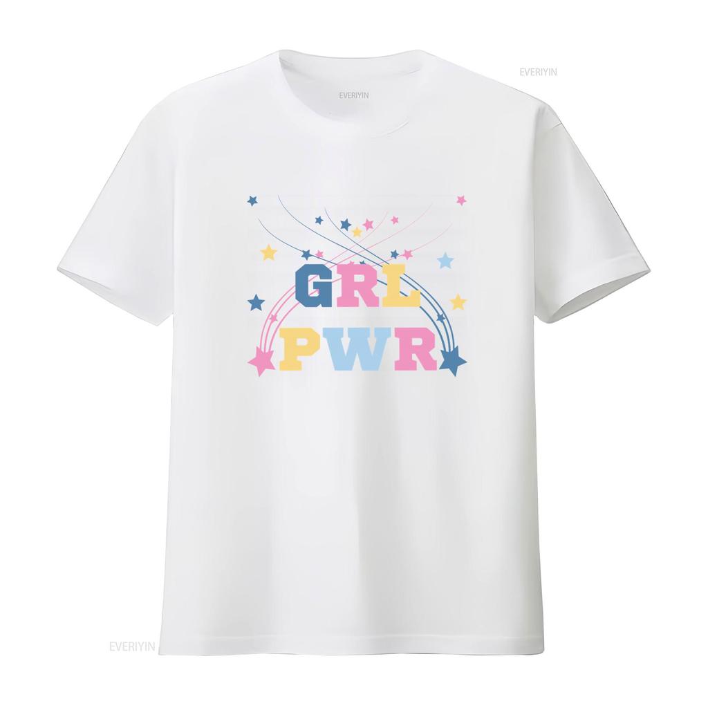 Grl Pwr T Shirt Girl Power Inspirational Cute Fun Girly Mom Powerful  Vintage Washed Graphic Breathable Designer Clothes Soft