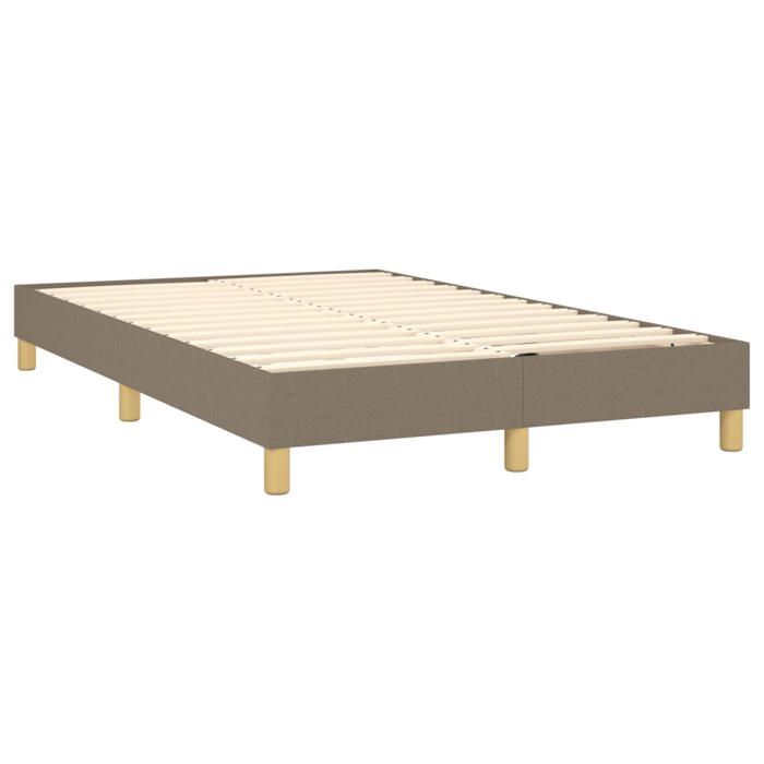 Maison Exclusive - Sommier à lattes de lit avec matelas Taupe 120x200 cm Tissu