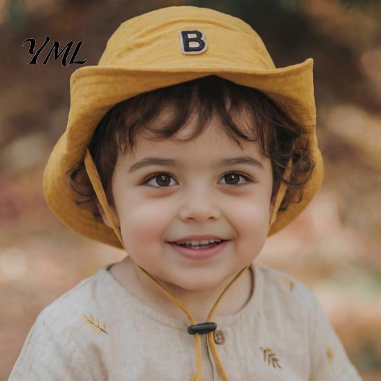 Cute Wavy Brim Sun Hat for Babies Kids Hat, Breathable UV Protection Cap with Adjustable Stylish Daily Outings Wide Brim, Summer Beach Toddlers