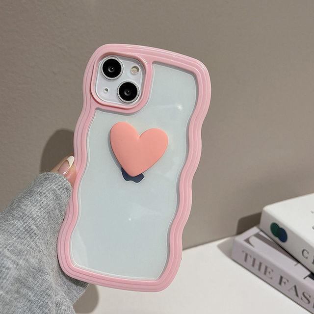 

Прозрачный чехол для телефона Iphone 7, чехол для iPhone 11, 13, 12, 14 Pro Max 7, 8 Plus Xr X Xs Max Se 2022 2020, мягкая задняя крышка с волнистой рамкой Candy Wave Frame For iPhone 13Pro Max