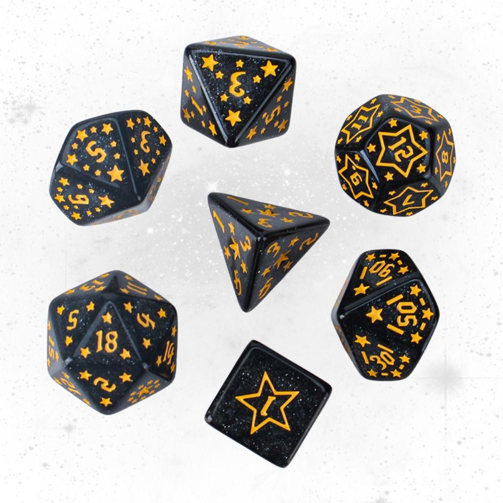 7PCS Creative Acrylic Star Dice Set D4 D6 D8 D10 D12 D20 8 Colors Sharp Corner Dice Polyhedral Table Games Dice Gift