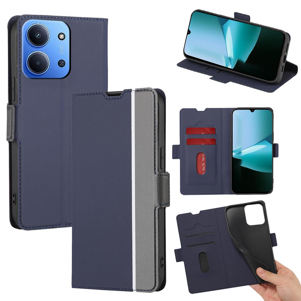 For Xiaomi Redmi 15C 4G (Global) (171mm) Case Card Holder Twill Texture Leather Phone Cover