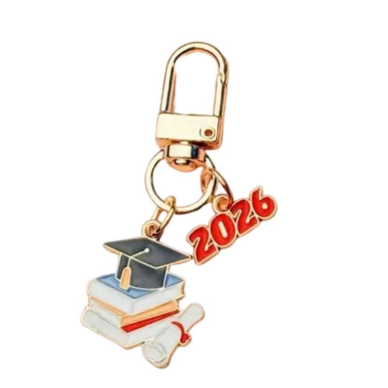 

Сувенирный брелок для выпускника 2026 года, колпачок из сплава с покрытием, украшение-диплом для академического