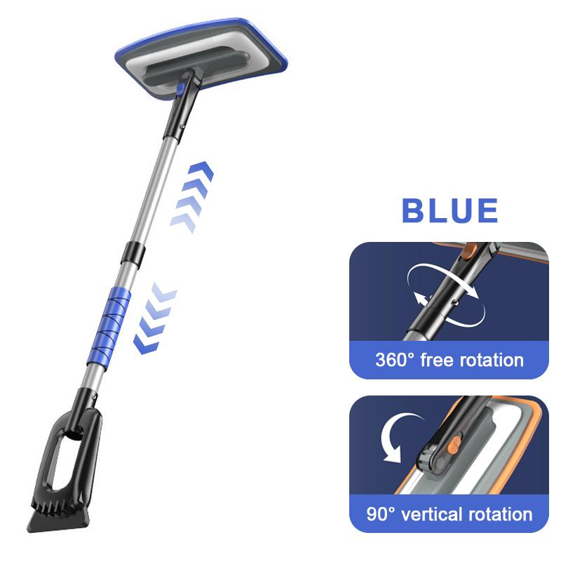 SEAMETAL 3-in-1 Retractable Snow Shovel Ice Scraper Snow Brush Snow Remover for Car SUV Windshield Frost Cleaner Winter Tool