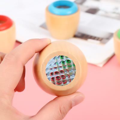 Children's Wooden Kaleidoscope Puzzle Early Education Bee Eye Prism Toy Scientific Observation Physics Experiment