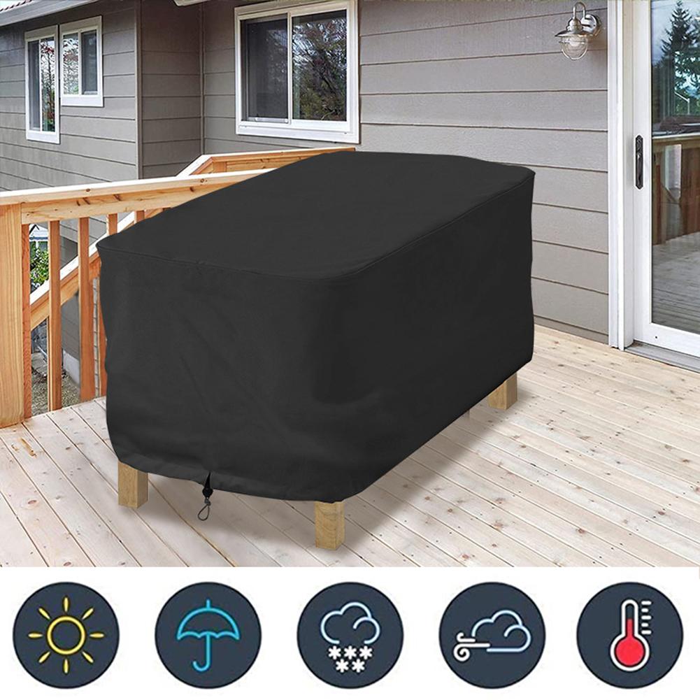 1PC Patio Furniture Table Cover 210D Oxford Fabric Heavy Duty Patio Furniture Table Dustproof Covers Outdoor Deck Box Covers
