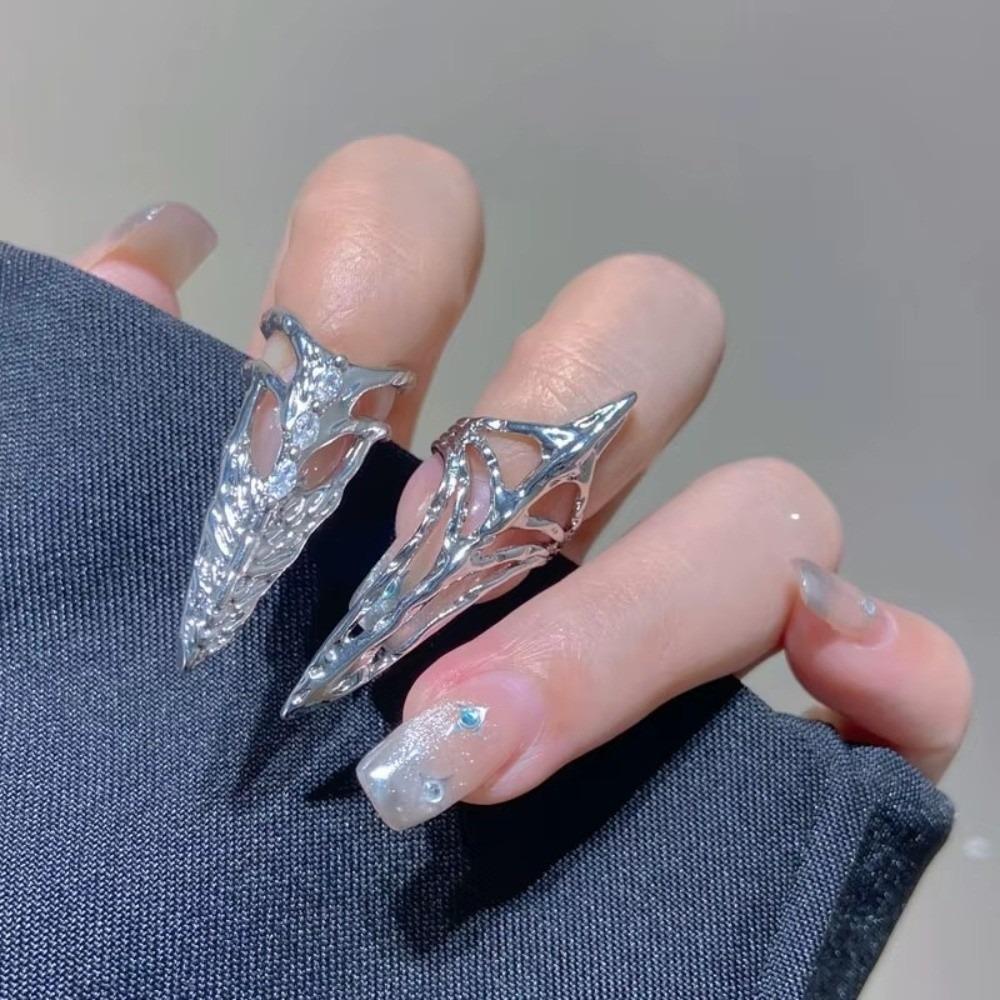 Fingertip Ring Fingertip Protective Cover Metal Hollow Ring Jewelry New Punk Ring Gift