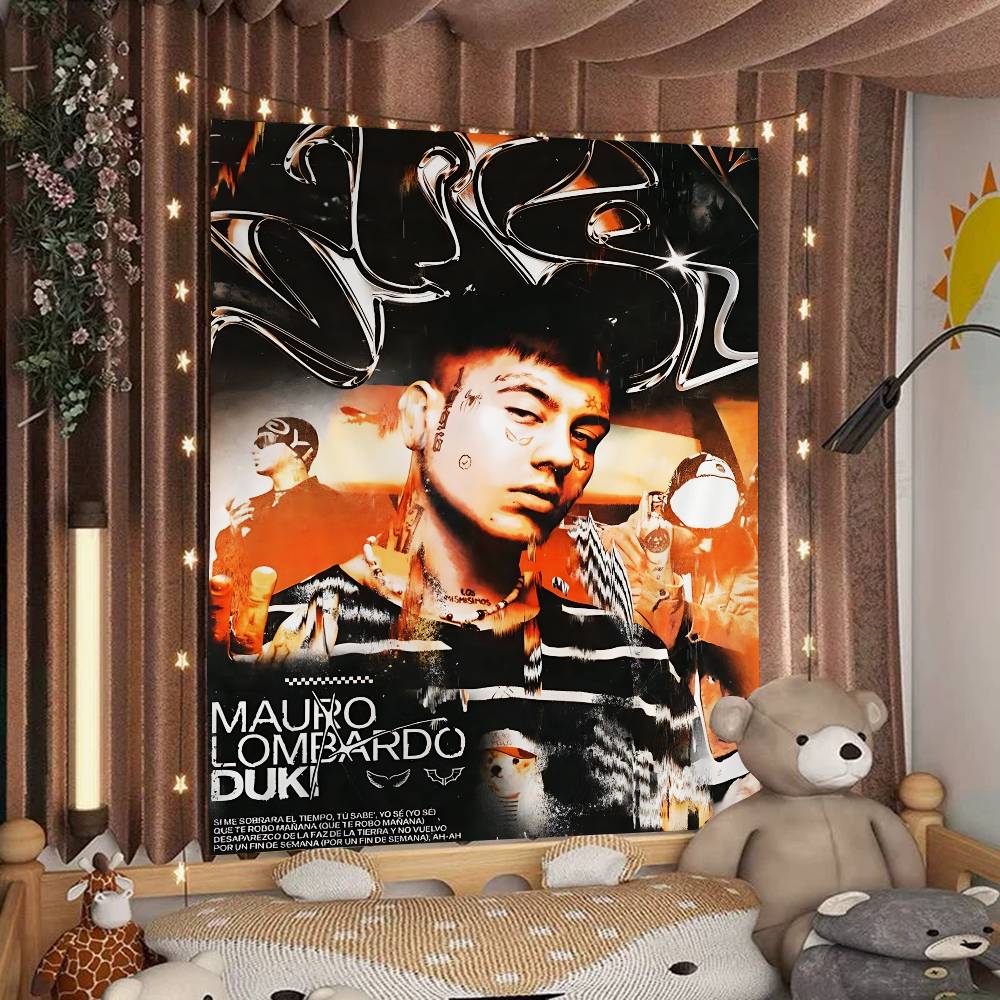 

Rapper Duki Cartoon Tapestry Art Science Fiction Room Home Decor Art Home Decor 74x94cm(29x37in)