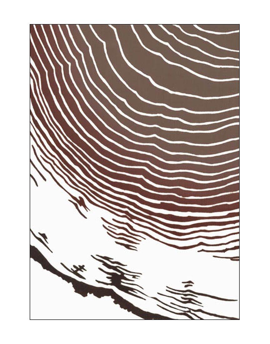 

Tenugui Hand Made in Tree Rings Niwa-zome Towel, Chū-dyed, 100% Cotton, Japan, белый