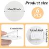 6pcs Shower Curtain Clips to Wall,Self Adhesive Shower Curtain Clips for ide Showers,Windproof Splash Guard Showers Clip to Wall for Fixing