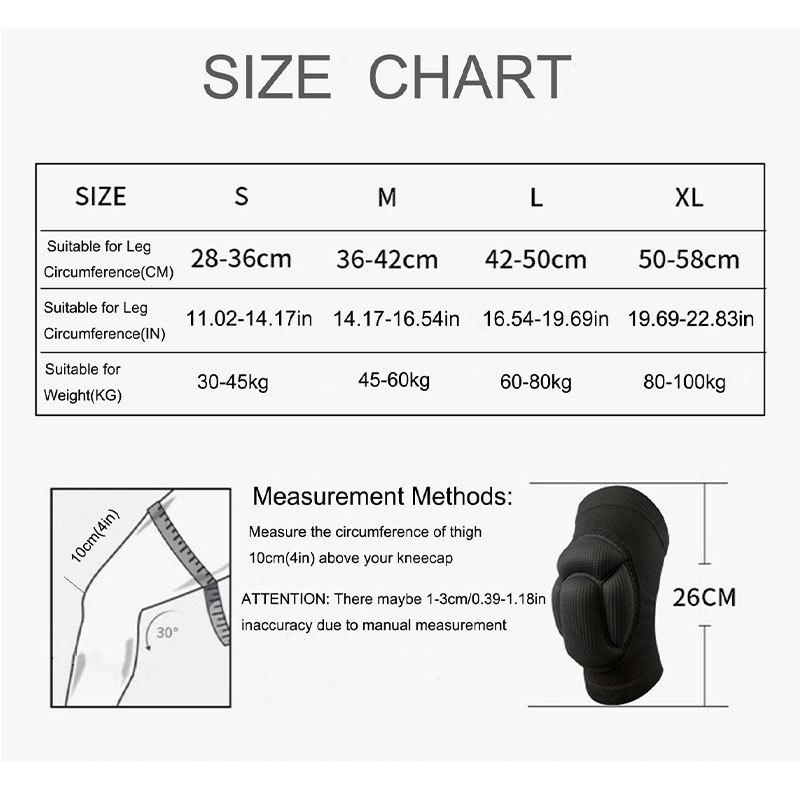 1 Pair/2Pcs Thickening Knee Pads Protection Sports Elastic Knee Protector Fitness Basketball Volleyball Anti Collision Pads