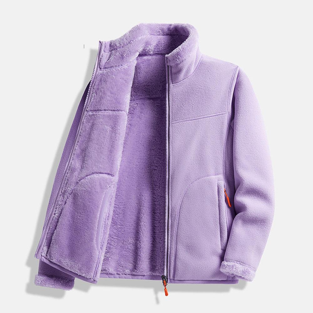 Women's Velvet Autumn Winter Clothes Thick Jacket Coat For Women Outdoor Coral Fleece