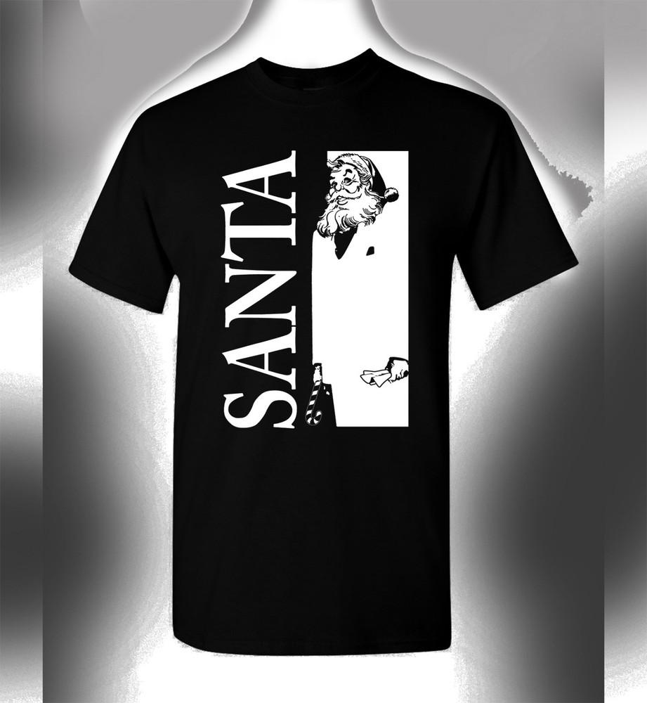 

Bad Santa Christmas T-shirt Scarface Crossover Original Gangsta Funny Novelty S