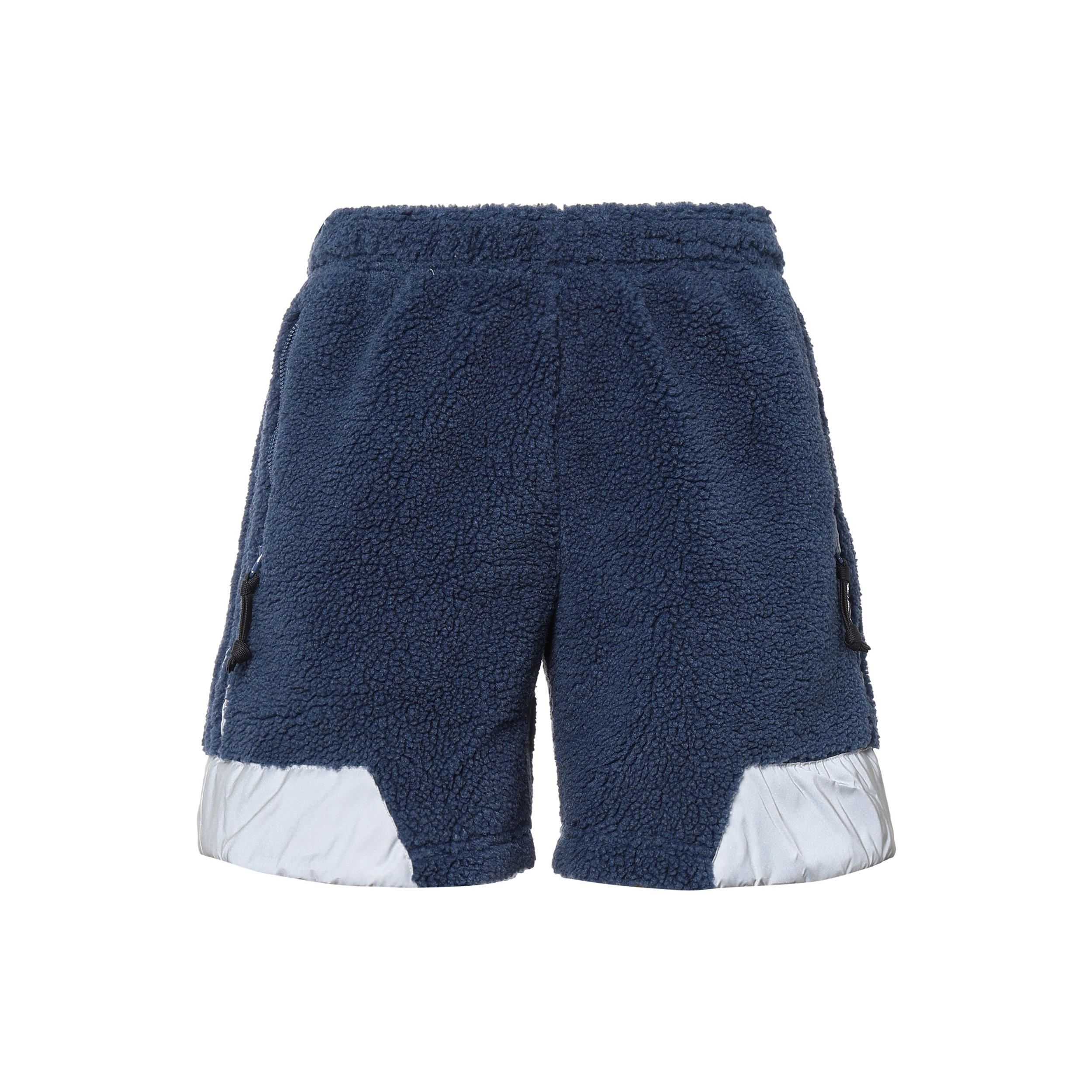 adidas originals x Blondey Crossover SS22 Stripe lamb wool Sports Splicing Shorts Blue Men s GS9266 XL