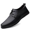 Fashion Genuine Leather Men Business Shoes Fashion Men's Oxford Shoes Lace-Up Male Breathable Casual Shoes Spring Summer  Flats Sneakers
