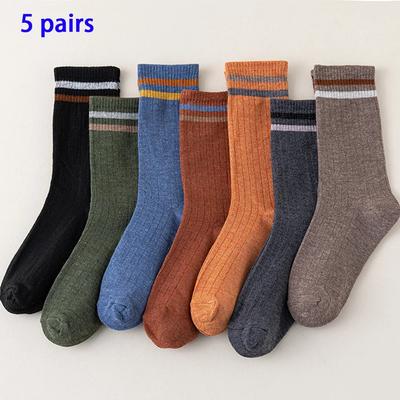 3/5/10/20 Paires de Chaussettes de Sport d'Automne et d'Hiver à Manches Longues pour une Absorption Décontractée de la Sueur, la Respirabilité et le Confort