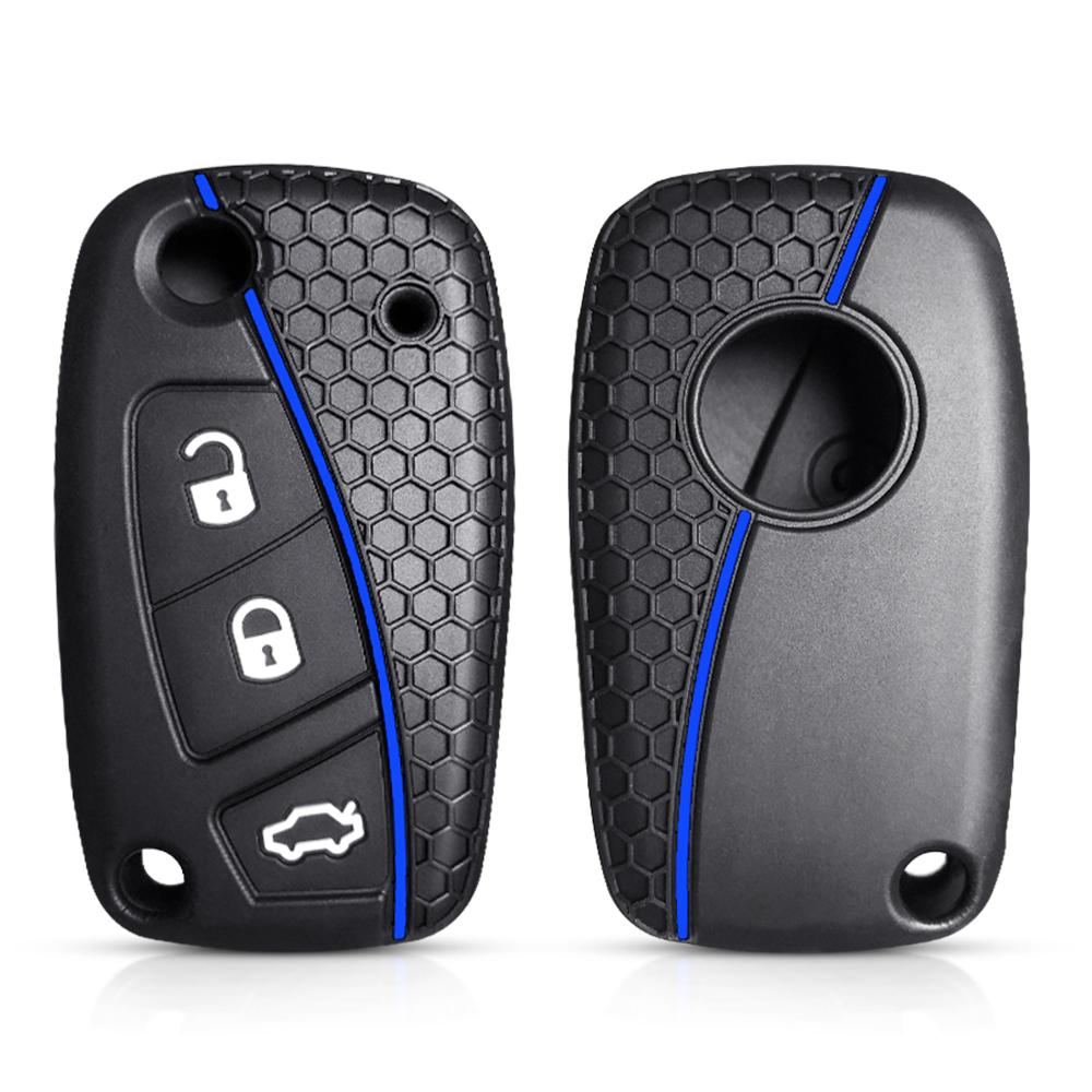 Silicone Car Key Case Cover Accessories for Fiat Punto Panda Idea Grande Punto for Citroen Jumper 2007 Flip Key Holder Keychain