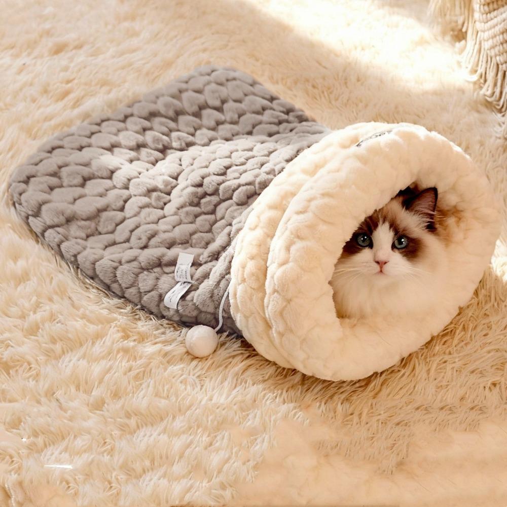 Semi-enclosed Cat Sleeping Bag Warm Cat Tunnel Nest Thickened Cat Nest Bed  Indoor