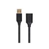 Monoprice USB 3.0 Premium Extension Cable - Type-A Male to Type-A Female, Braided Nylon Jacket, 3 Feet, Black