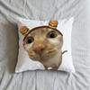 Cushion Cover Soft Case For Sofa Living Room Home Comfortable Office Decor Protective Funny Cat Pillow Covers
