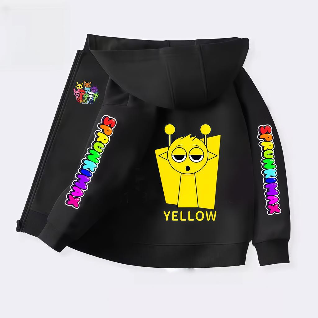 Bluzy z kapturem Sprunki dla dzieci Incredibox Figurki anime Bluza dla dziewczynki Dziecięcy wiosenno-jesienny sweter Prezent Ubrania dla chłopców 4-14L