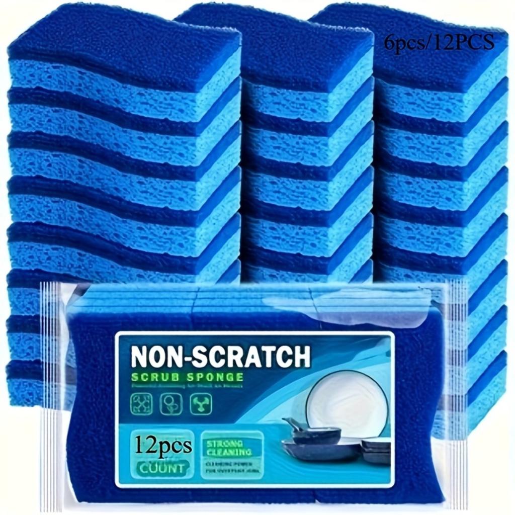 Leave No Trace Cleaning Sponge - Strong Cleaning Pad Suitable for Tableware and Stubborn Dirt, Powerful Washing Effect, Dishwashing Sponge