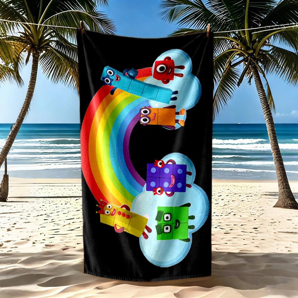 Numberblocks Beach Towel High Absorbency Quickdry Comfortable Lightweight Suitable For Swimming Gym Camping Yoga Vacation