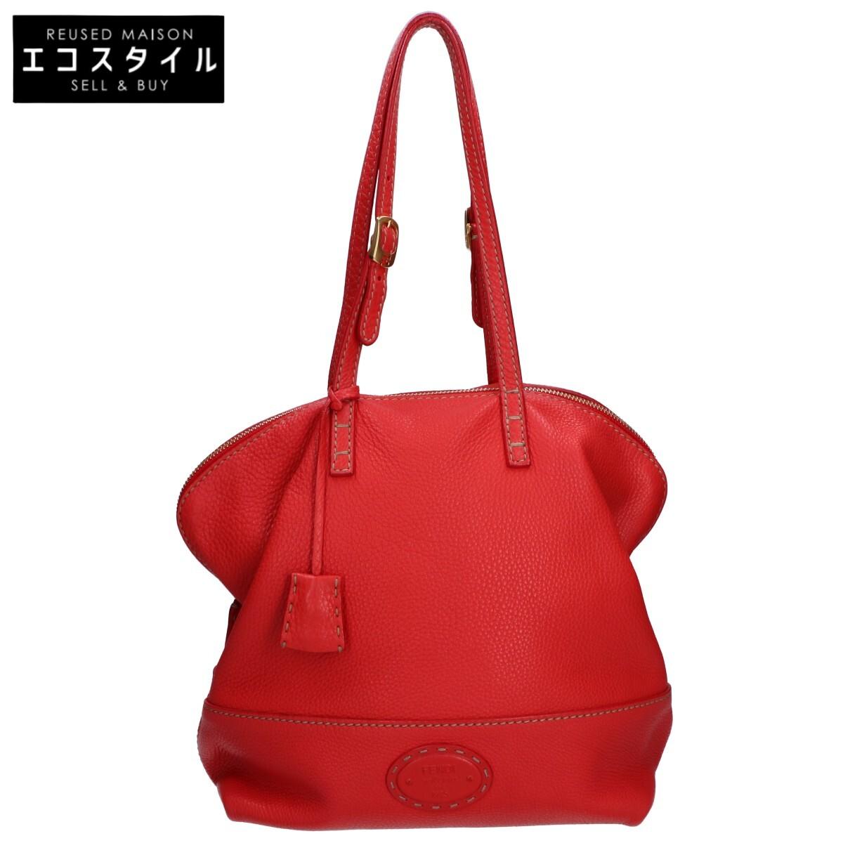 

FENDI 8BN232 Selleria Tote Bag Shoulder bag RedUsed