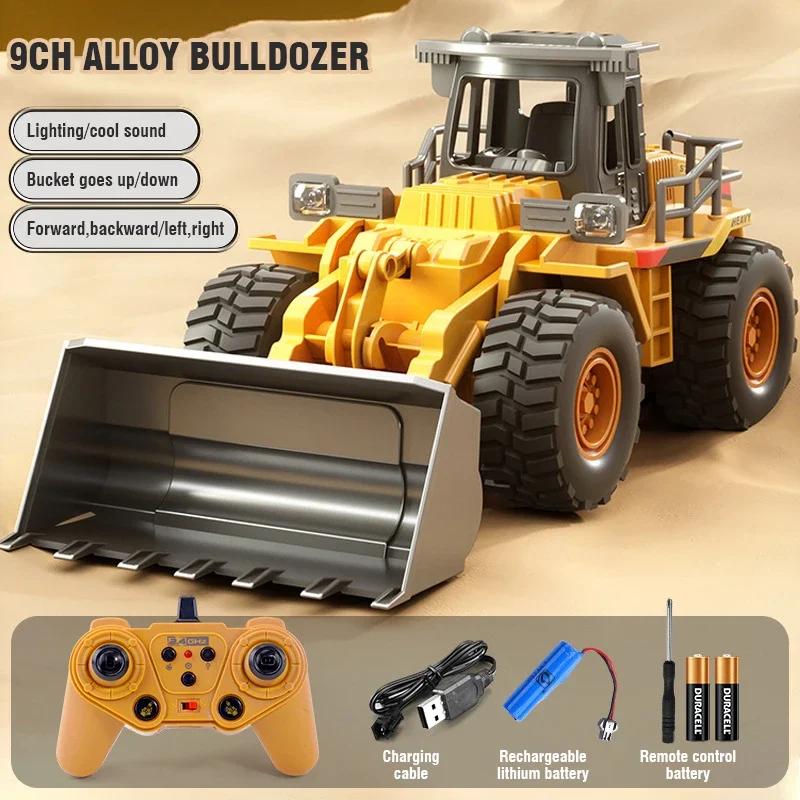 Rc Truck Children Alloy Remote Control Car Toys for Boys Radio Control Excavator Dump Truck Bulldozer Electric Car Gifts with Lighting Sound Effects