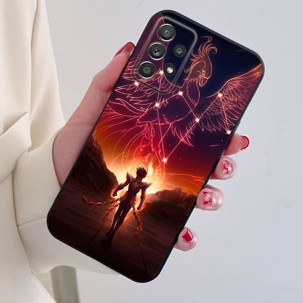

S-Saint Seiya Knights Phone Case For Samsung S25,24,21,22,23,30,Ultra,20,Plus Black soft silicone case SamsungS23 5G