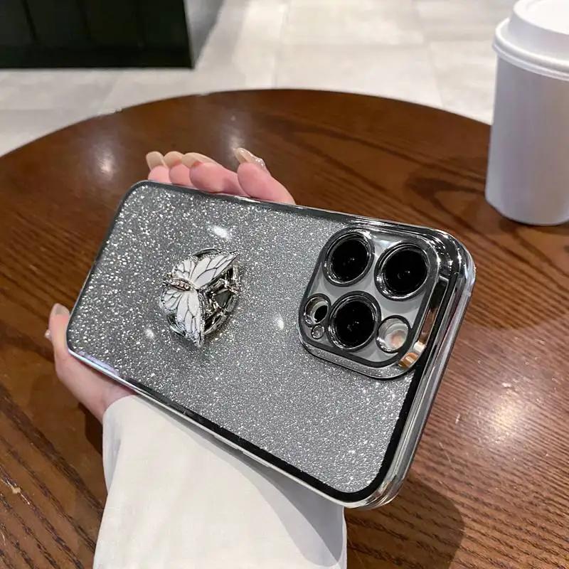 3D Butterfly Ring Stand Phone Case For OPPO A3 Pro A3X A40M A40 A60 A80 5G A18 4G Find X8 X7 Ultra X3 X5 Lite X6 Pro Soft Cover