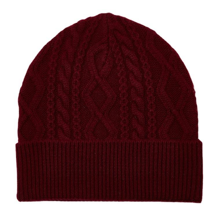 Pure wool knitted hat men's wool hat outdoor ear protector head warm the elderly cold hat men ski hat men
