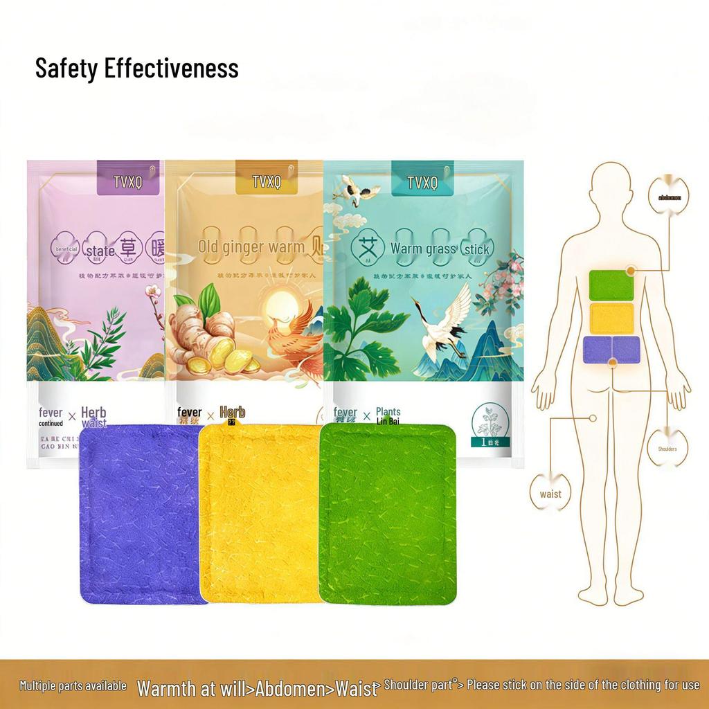 Shenqi Master Self-Heating Mugwort & Ginger Warm Patch for Menstrual Relief