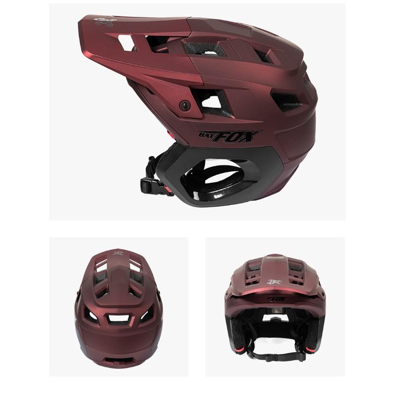 BATFOX Vollschutz Fahrradhelm Mountainbike Trailfahren Winter Sicherheitsausrüstung EPS PC Schale Unisex Erwachsene S M L