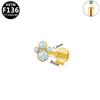 Titanium G23 Internal Thread T-shaped Lip & Ear Cartilage Stud