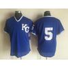 Vintage Kansas City Royals Baseball Jersey Unisex Embroidered Sport Top Cotton Blend Fall Wear