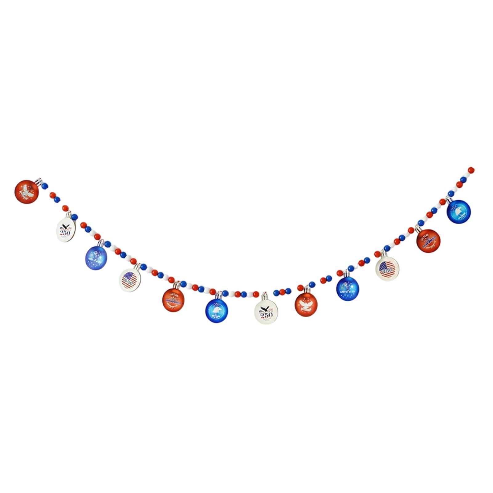 

Felt Ball Garland with Printed Letter Discs for Indoor Outdoor Hanging Decoration for Home Party Event Celebration Use One Size