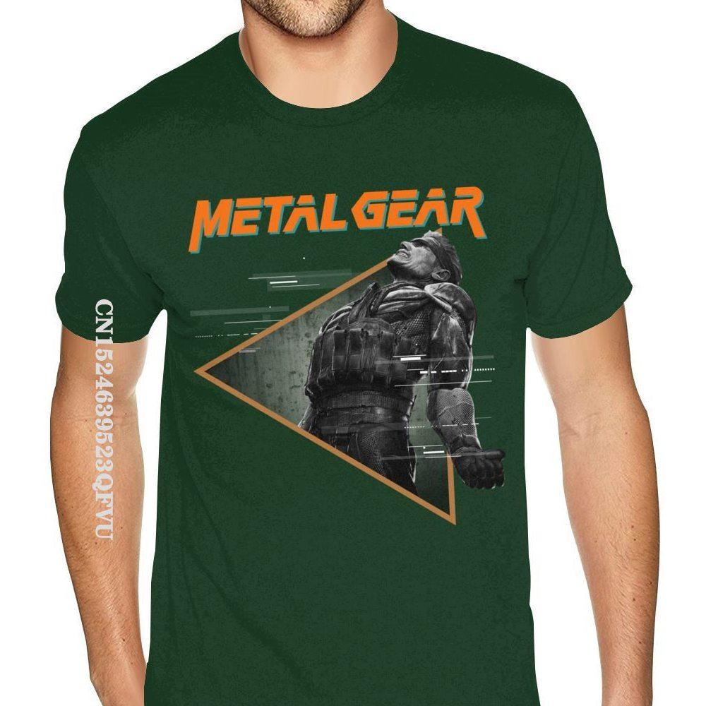 Cheap Custom Metal Gear Solid Tee Mens Bespoke England Style Tshirts Men Retro Cotton Crew Tees Shirts Gothic Style