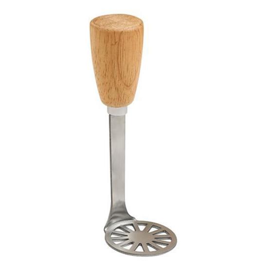 Stainless Steel Potato Masher Wood Long Handle Food Grade Multifunctional Manual Carrot Vegetable Food Mashing Tool Kitchen Gadgets
