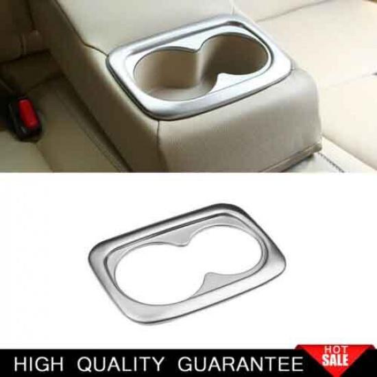 For Honda Civic 10th 2016-2021 Matte Silver Rear Water Cup Panel Cover Trim 1PCS