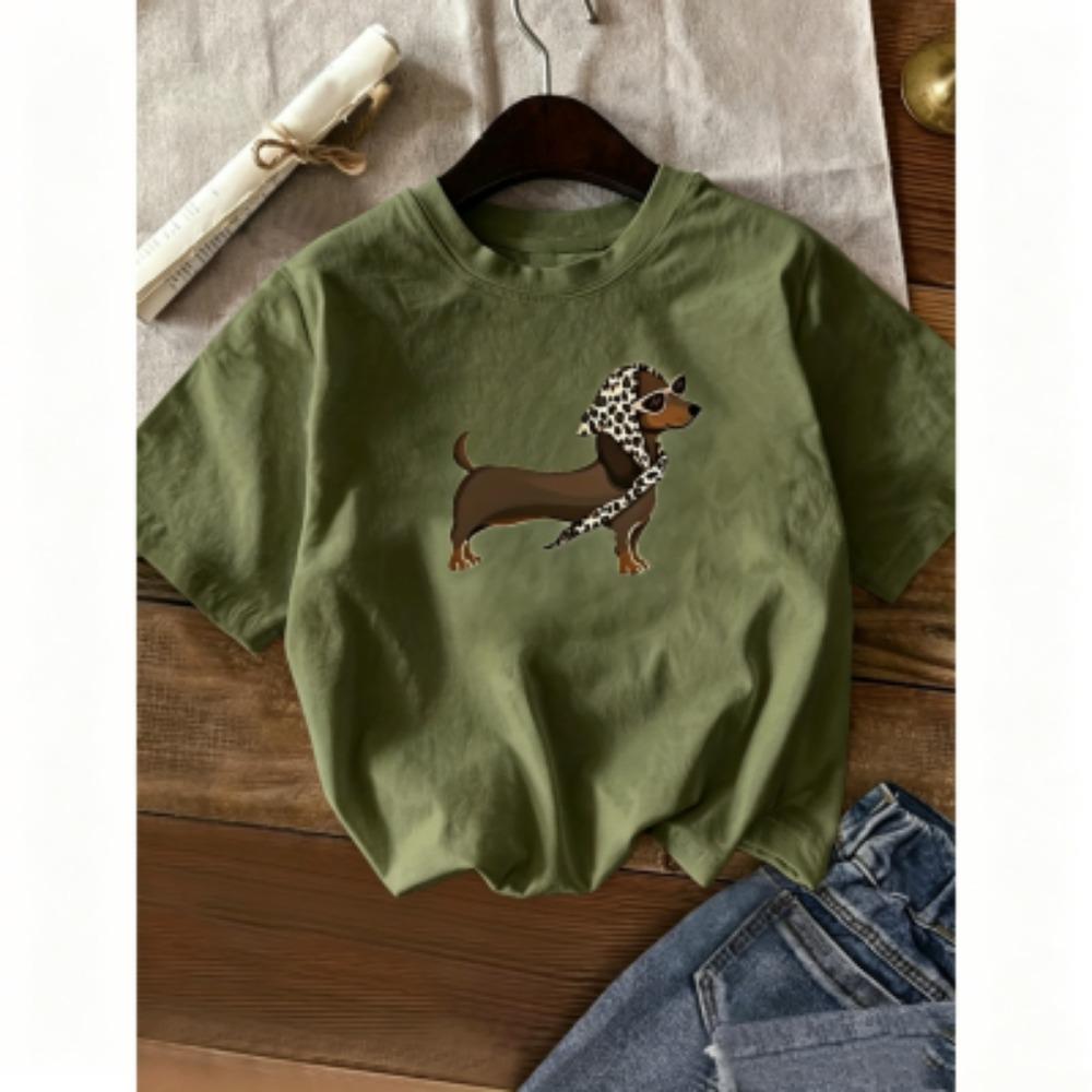 Zomer 11 Kleuren Dier Hond Print Kinder T-shirts Mode Straat Korte Mouw Buiten Casual Tops Jongen en Meisjes T-shirts Top